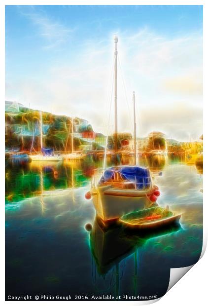 Boating In Cornwall Print by Philip Gough