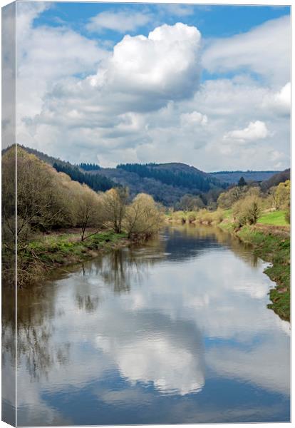 The River Wye at Brockweir in the Wye Valley  Canvas Print by Nick Jenkins