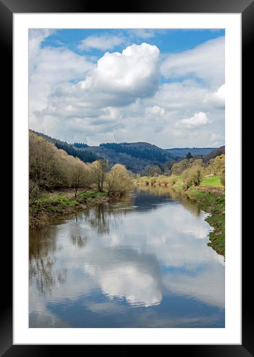 The River Wye at Brockweir in the Wye Valley  Framed Mounted Print by Nick Jenkins