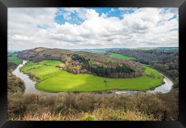 The River Wye from Yat Rock in Herefordshire Framed Print by Nick Jenkins