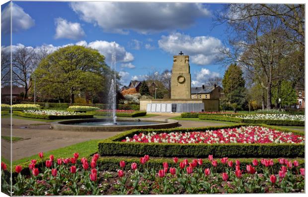 Cenotaph and Gardens, Clifton Park, Rotherham      Canvas Print by Darren Galpin