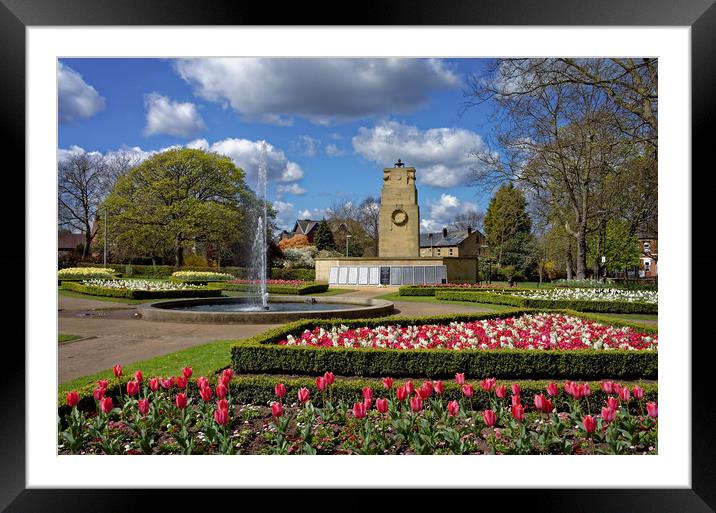 Cenotaph and Gardens, Clifton Park, Rotherham      Framed Mounted Print by Darren Galpin