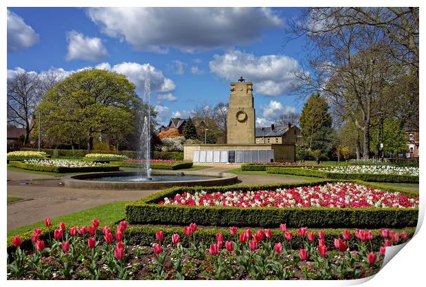 Cenotaph and Gardens, Clifton Park, Rotherham      Print by Darren Galpin