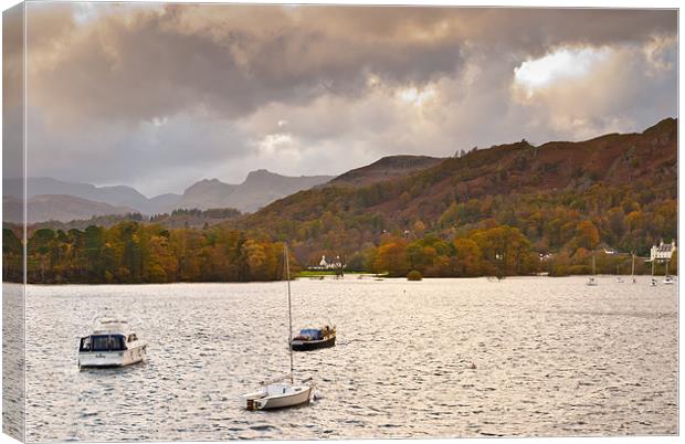 Stormy Skies over Lake Windermere Canvas Print by Jeni Harney