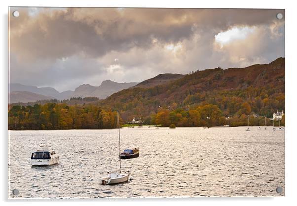 Stormy Skies over Lake Windermere Acrylic by Jeni Harney