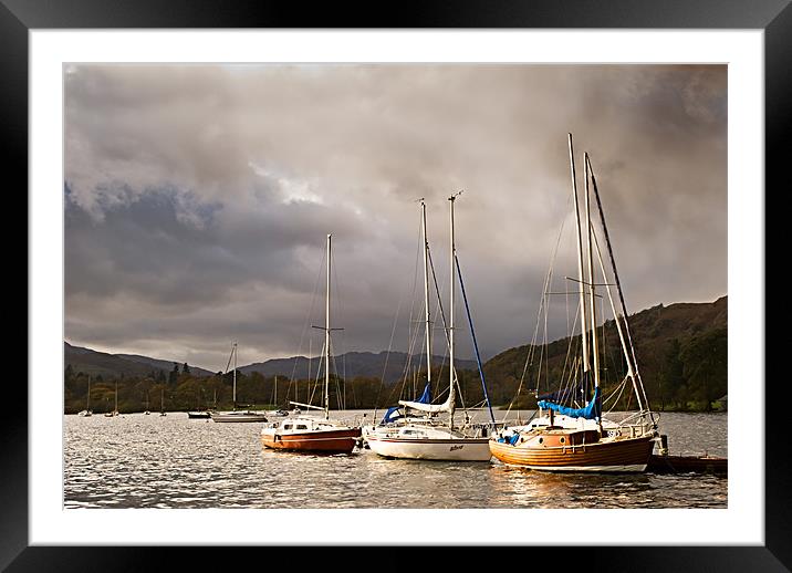 Boats at Windermere Framed Mounted Print by Jeni Harney
