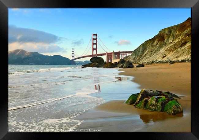 Beautiful view of the Golden Gate bridge from Mars Framed Print by Jamie Pham