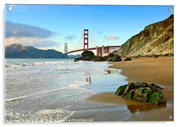 Beautiful view of the Golden Gate bridge from Mars Acrylic by Jamie Pham