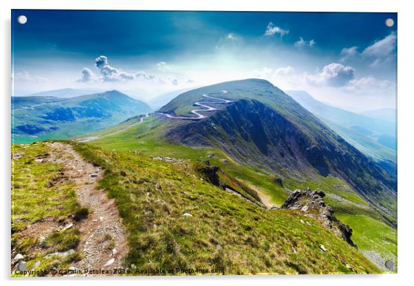 Transalpina road and Urdele peak in Romania Acrylic by Ragnar Lothbrok