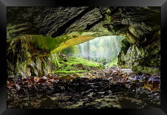 Coiba Mare cave in Romania, entrance Framed Print by Ragnar Lothbrok