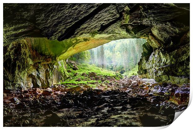 Coiba Mare cave in Romania, entrance Print by Ragnar Lothbrok