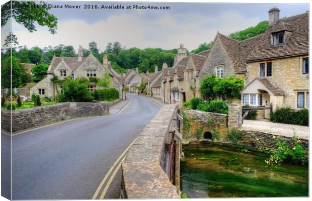 Castle Combe  Canvas Print by Diana Mower