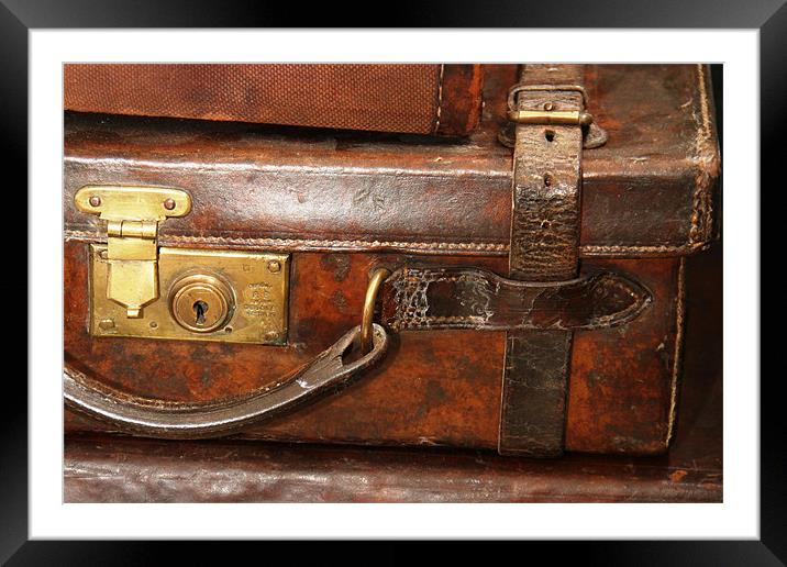 Old Leather Gun Case Framed Mounted Print by Will Black