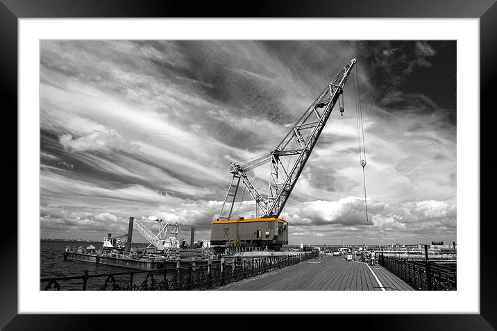 Ryde a big crane..! Framed Mounted Print by Rob Hawkins