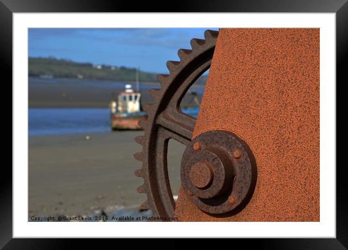 Rusty Cog Framed Mounted Print by Grant Lewis