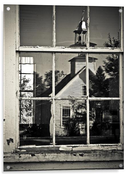 Window and church Acrylic by Jean-François Dupuis