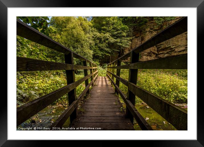 Across the bridge Framed Mounted Print by Phil Reay