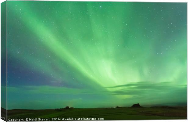 Aurora Borealis Iceland Canvas Print by Heidi Stewart