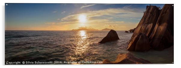 Seychelles Panorama Acrylic by Silvio Schoisswohl