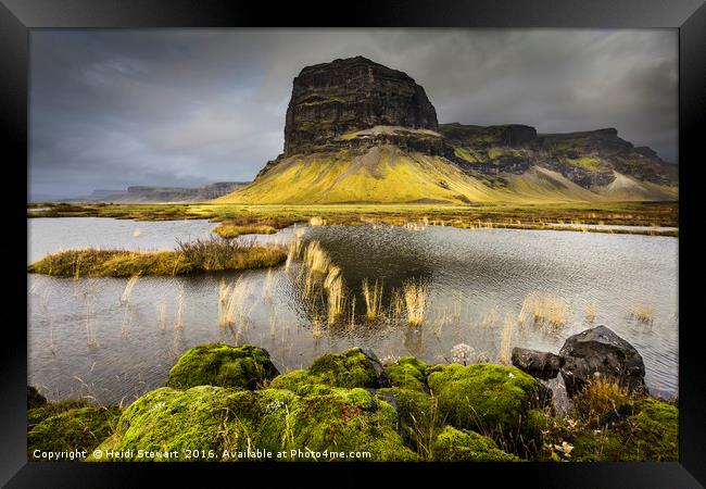 The Giant of Mt Lomagnupur in Iceland Framed Print by Heidi Stewart