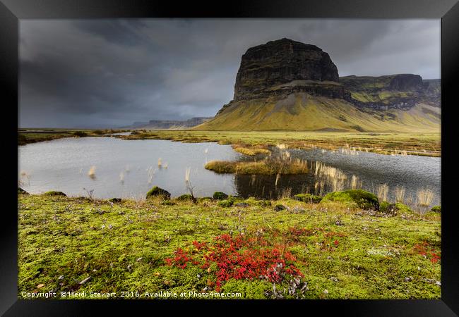 Mt Lomagnupur in Iceland. Framed Print by Heidi Stewart
