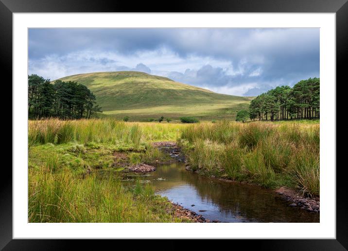 Cribyn from the Upper Neuadd Brecon Beacons Wales Framed Mounted Print by Nick Jenkins