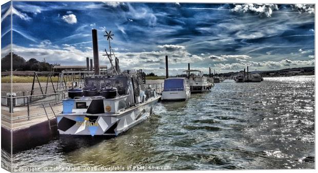 River Medway on a Sunny Day Canvas Print by Zahra Majid