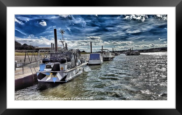 River Medway on a Sunny Day Framed Mounted Print by Zahra Majid