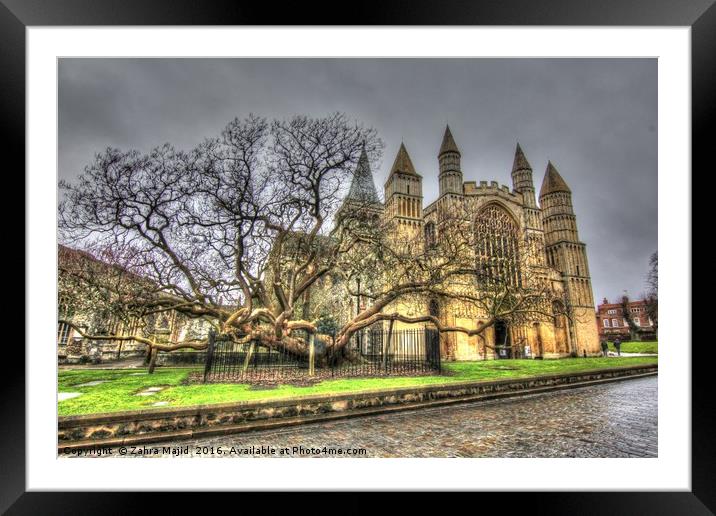 Rochester Cathedral in England Framed Mounted Print by Zahra Majid