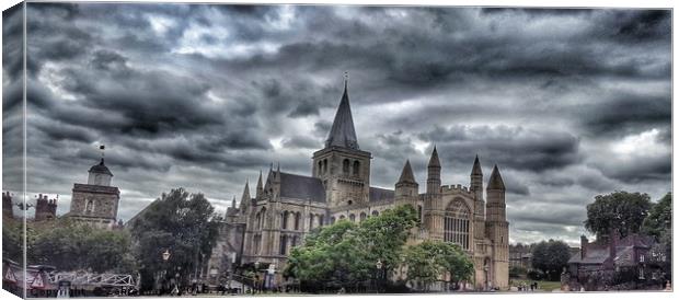 Rochester Cathedral in Kent Canvas Print by Zahra Majid