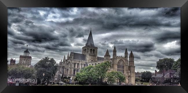 Rochester Cathedral in Kent Framed Print by Zahra Majid