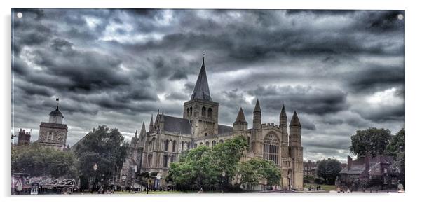Rochester Cathedral in Kent Acrylic by Zahra Majid