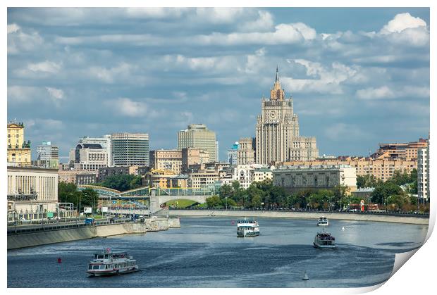Moscow-river. Print by Valerii Soloviov