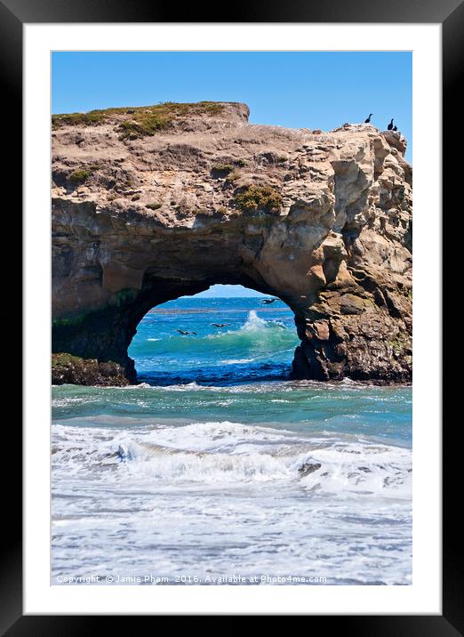 Natural Bridges State Beach in Santa Cruz, Califor Framed Mounted Print by Jamie Pham