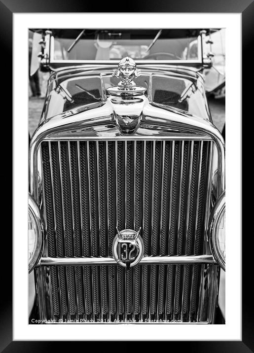 The cars and crowds at the Concours d’Elegance. Framed Mounted Print by Jamie Pham