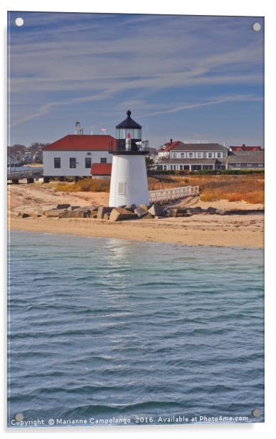 Brant Point Light Lighthouse, Nantucket, Massachus Acrylic by Marianne Campolongo