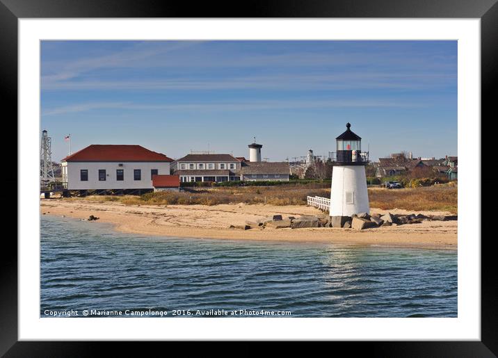 Brant Point Light Lighthouse, Nantucket, Massachus Framed Mounted Print by Marianne Campolongo
