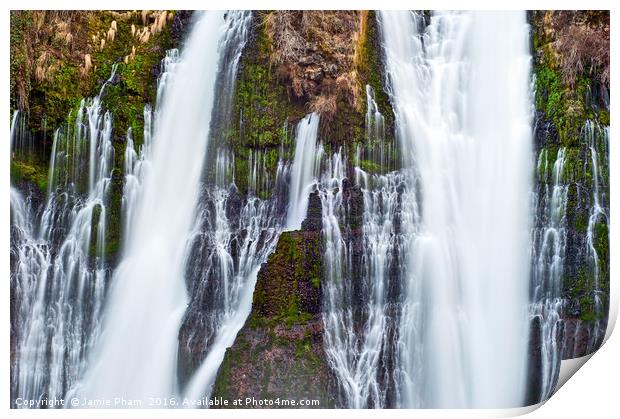 Burney Falls, one of the most beautiful waterfalls Print by Jamie Pham