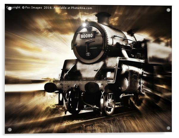 East lancs railway 80080 Acrylic by Derrick Fox Lomax