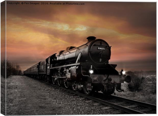 44871 East lancs railway Canvas Print by Derrick Fox Lomax