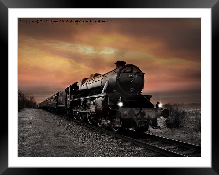44871 East lancs railway Framed Mounted Print by Derrick Fox Lomax
