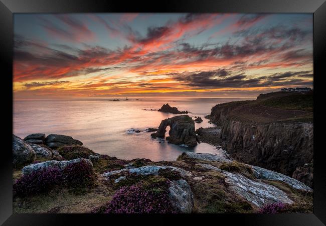 Divine display at Land's End Framed Print by Michael Brookes