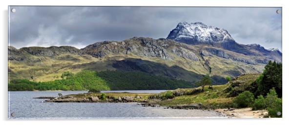 Loch Maree and Slioch in the Scottish Highlands Acrylic by Arterra 
