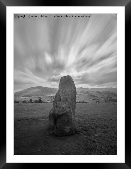Castlerigg Stone Framed Mounted Print by andrew blakey