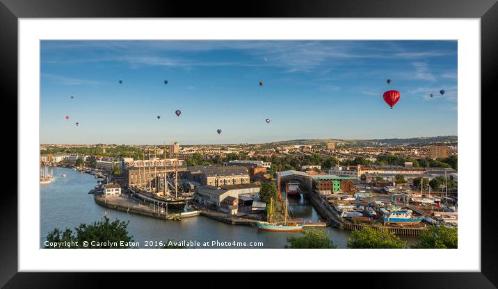 Bristol Balloon Fiesta Framed Mounted Print by Carolyn Eaton