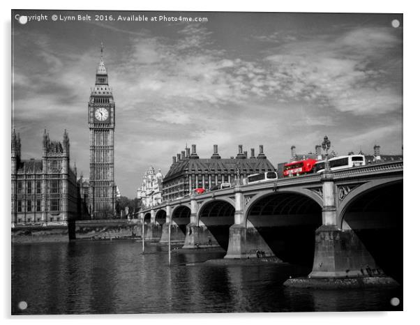 Westminster Bridge and Big Ben Acrylic by Lynn Bolt