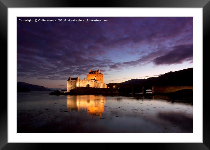 Eilean Donan Castle at Night Framed Mounted Print by Colin Woods