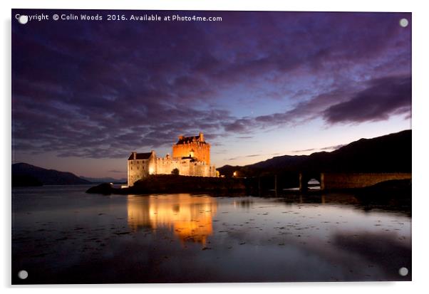 Eilean Donan Castle at Night Acrylic by Colin Woods