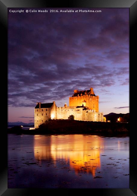 Eilean Donan Castle at Night Framed Print by Colin Woods