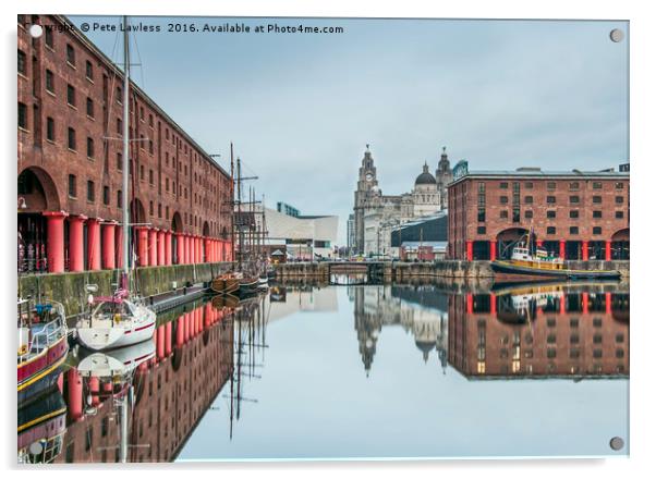 Albert Dock Liverpool Acrylic by Pete Lawless